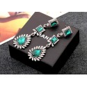 Best green statement earrings wedding - Ref B048 - 03