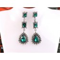 Best green statement earrings wedding - Ref B048 - 04