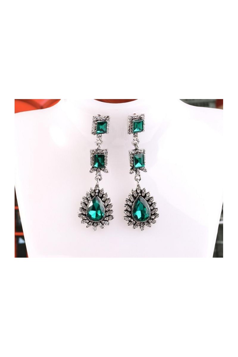 Boucles D'oreilles Clou (puce) Perles Vert Pomme - Pour Mariage, Soirée - Neuf Avec étiquettes