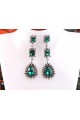 Best green statement earrings wedding - Ref B048 - 04