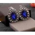 Boucle d'oreilles bleu saphir - Ref B049 - 02