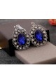 Boucle d'oreilles bleu saphir - Ref B049 - 02