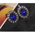 Boucle d'oreilles bleu saphir - Ref B049 - 03