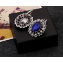 Stunning cheap blue sapphire earrings - Ref B049 - 04