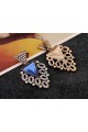 Blue triangle crystal fancy earrings - Ref B053 - 05