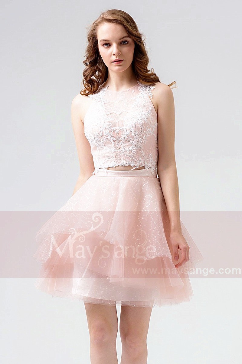 Rose Lace Evening Dress
