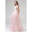 Chic Pink Lace Bal Gown Dress In Two Pieces - Ref L815 - 02