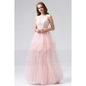 robe de bal rose chic dentelle pour mariage soiree pas cher deux pieces - Ref L815 - 03
