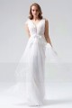 robe soirée long blanc dentelle chic pour mariage pas cher - Ref L811 - 02