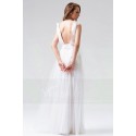 TWO PIECE LACE EVENING DRESS BACKLESS WITH V NECKLINE - Ref L811 - 03