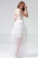 WHITE DRESS FOR AN ENGAGEMENT PARTY V LACE NECKLINE - Ref L812 - 02