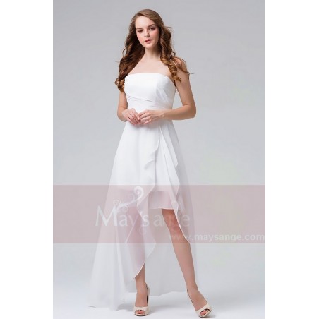 robe de fiançailles bustier longue blanche
