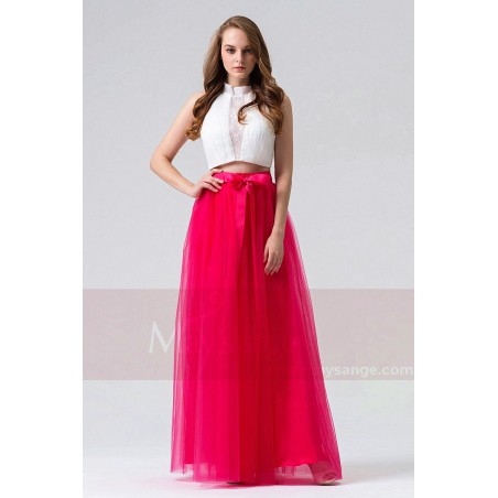 robe longue chic en deux pièces pour cérémonie mariage