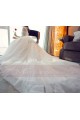 White Long Sleeve Gorgeous Lace Wedding Dress With High Neck - Ref M406 - 04