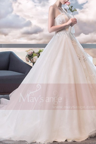 robe de mariée simple bustier pas cher - M397 #1