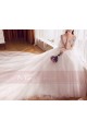 Open-Back White Wedding Dress V-Neck  With Short Sleeve - Ref M405 - 03