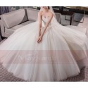 Tulle Strapless Wedding Dress With Lace Bodice - Ref M402 - 03