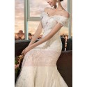 robe de mariée sirène longue traîne en dentelle tendance et ultra feminine - Ref M399 - 02