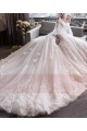 Off-The-Shoulder Custom Made Vintage Wedding Dress With Bishop Sleeve - Ref M396 - 04
