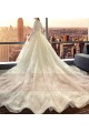 Organza Long Sleeve Princess Style Wedding Dress Champagne - Ref M395 - 05