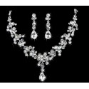 Stylish crystal white wedding necklace - Ref E003 - 02