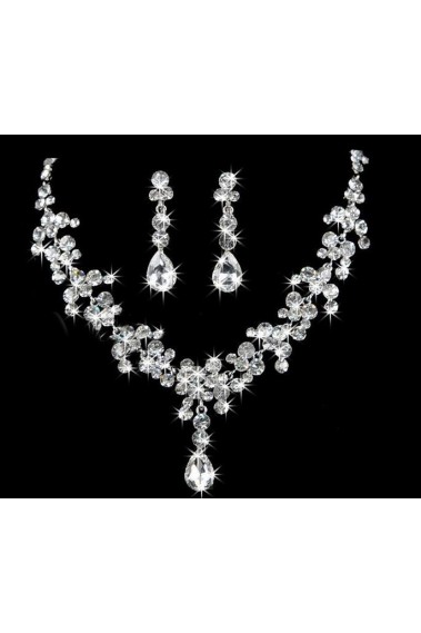 Collier mariage cristal blanc brillant - E003 #1