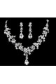 Stylish crystal white wedding necklace - Ref E003 - 02