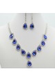 Cheap blue stone necklace and earring - Ref E006 - 02