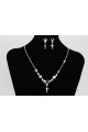 Cheap blue stone necklace and earrings - Ref E015 - 02
