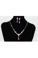 Bijoux collier femme chic violet clair - Ref E018 - 02