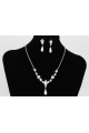 Wedding white crystal pendant necklace - Ref E020 - 02