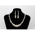 Sparkly necklace and stud earring set - Ref E021 - 02
