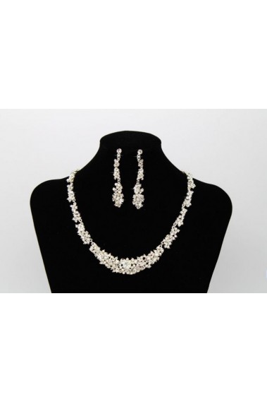 Sparkly necklace and stud earring set - E021 #1