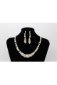 Sparkly necklace and stud earring set - Ref E021 - 02