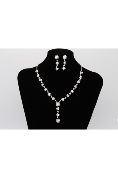 Collier de mariage petite perle blanche - E036 #1