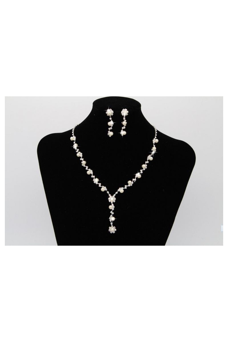 Wedding beaded necklaces set for women - Ref E036 - 01