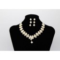 Champagne wedding jewelry necklace set - Ref E040 - 02