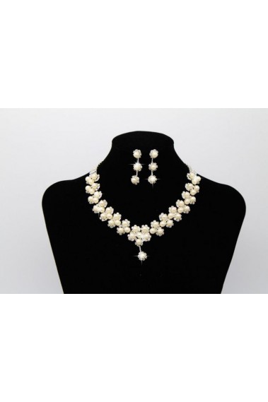 Champagne wedding jewelry necklace set - E040 #1