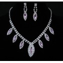 Crystal earrings and matching necklace - Ref E052 - 02