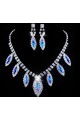 Blue crystal necklace and earrings set - Ref E056 - 02