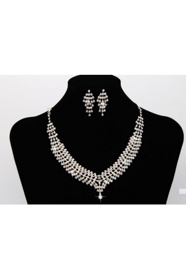 Elegant necklace and earrings set women - E063 #1