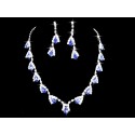 Collier pendentif pierre bleu pas cher - Ref E077 - 02