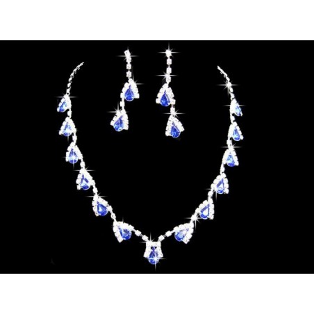 Collier pendentif pierre bleu pas cher