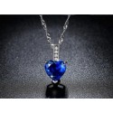 Collier femme ras de cou pendentif cœur - Ref F070 - 02