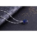 Stylish blue stone love heart necklace - Ref F070 - 04