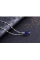 Stylish blue stone love heart necklace - Ref F070 - 04