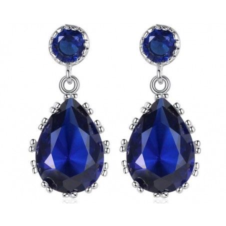 Pretty Sapphire Blue Statement Earring