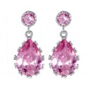 Boucles Oreilles Rose Tendance - Ref B041 - 02