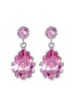 Boucles Oreilles Rose Tendance - Ref B041 - 02