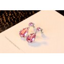 Boucles Oreilles Rose Tendance - Ref B041 - 03